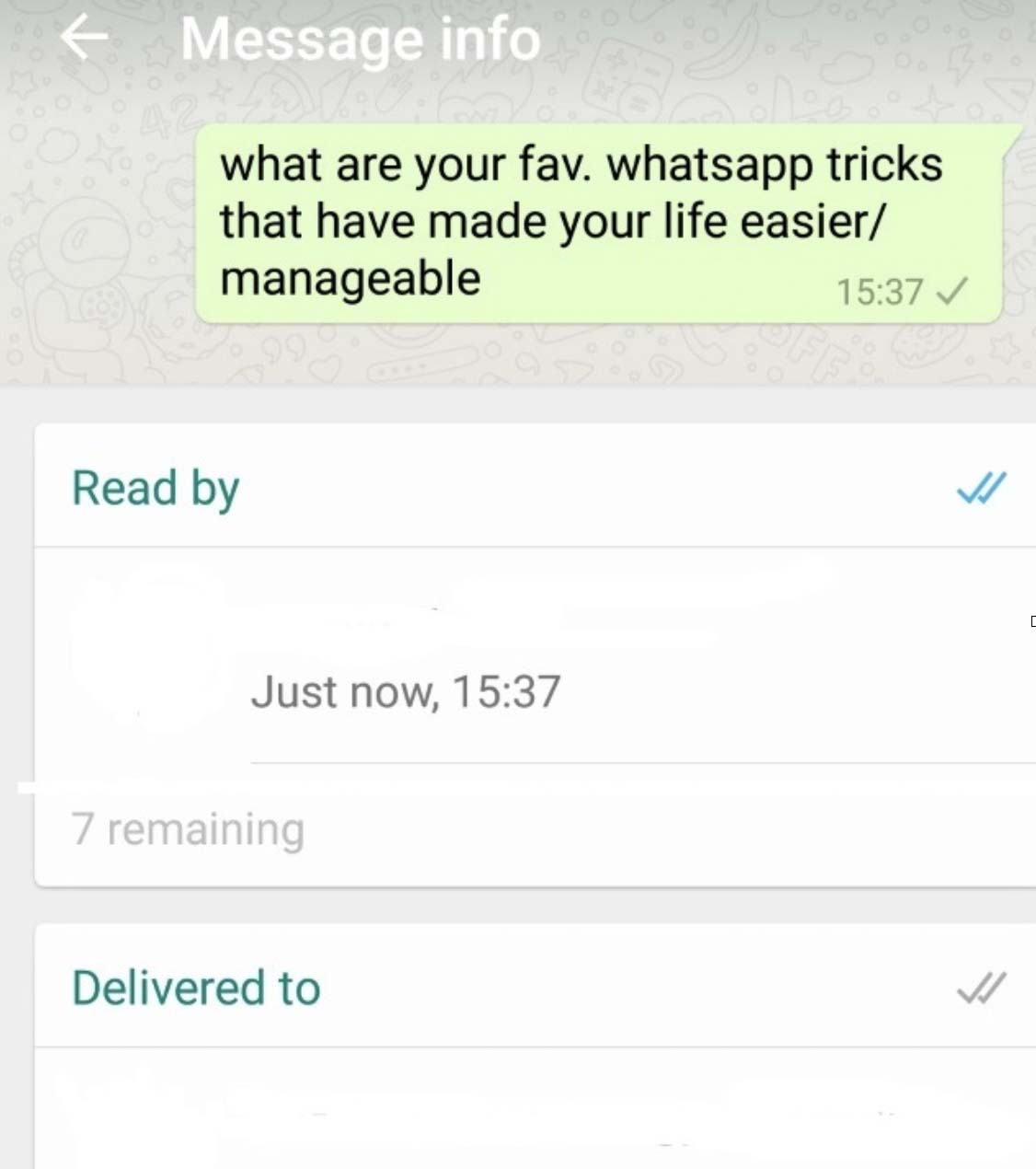 Der Status Ihrer Nachricht in WhatsApp
